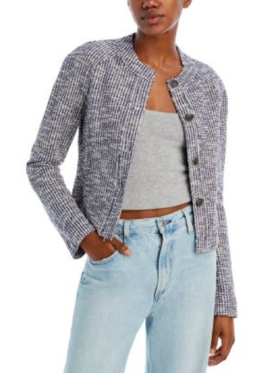 rag & bone Jackets & Blazers - rag & bone Navy and White Tweed Marisa Jacket